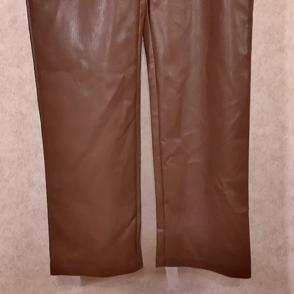 NWT Wilfred Melina Cognac Vegan Leather Pants, 5 Pocket, Size 6 - Picture 3 of 10